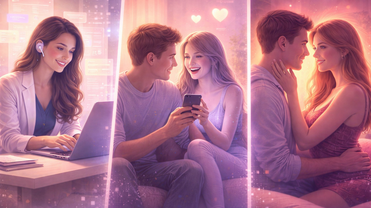 comparing AI assistants, AI companions, and AI partners, showing different types of human-AI interaction and the needs they fulfill